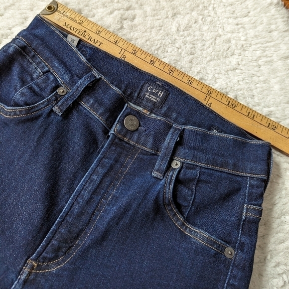 Citizens OF HUMANITY Fleetwood high rise flare 25 dark blue denim jeans - Picture 9 of 14